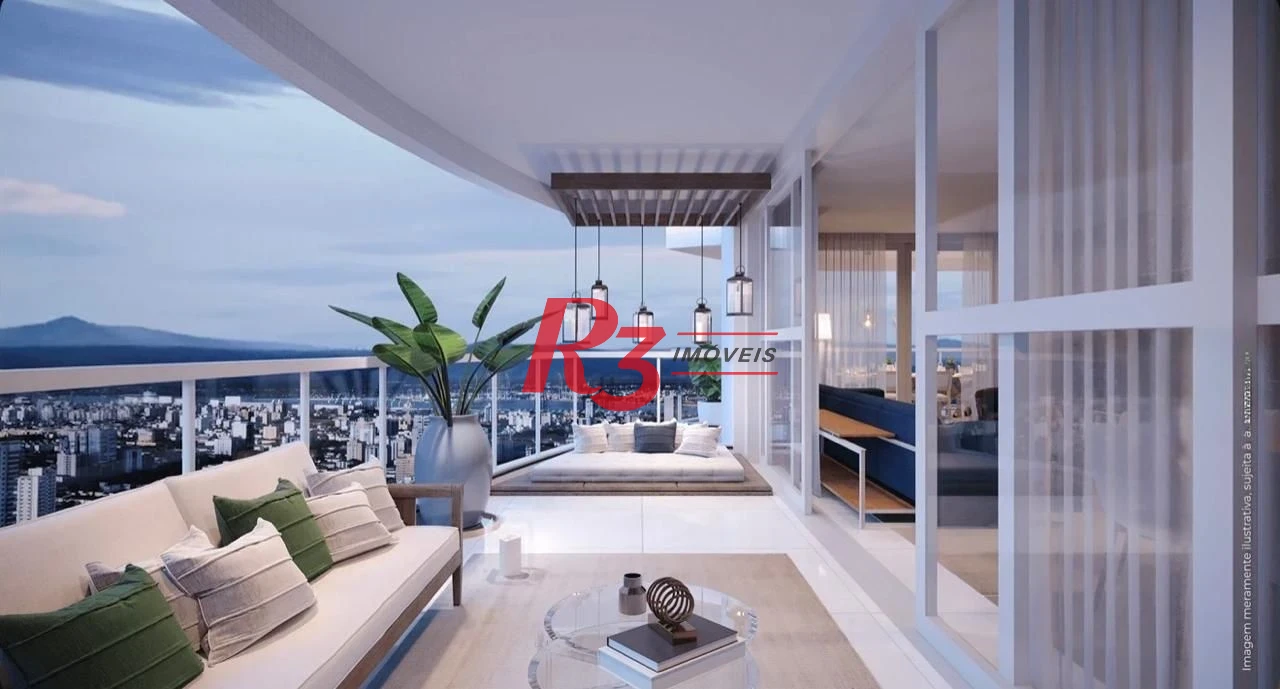 Apartamento com 3 dormitórios à venda, 218 m² por R$ 4.400.000,00 - Ponta da Praia - Santos/SP