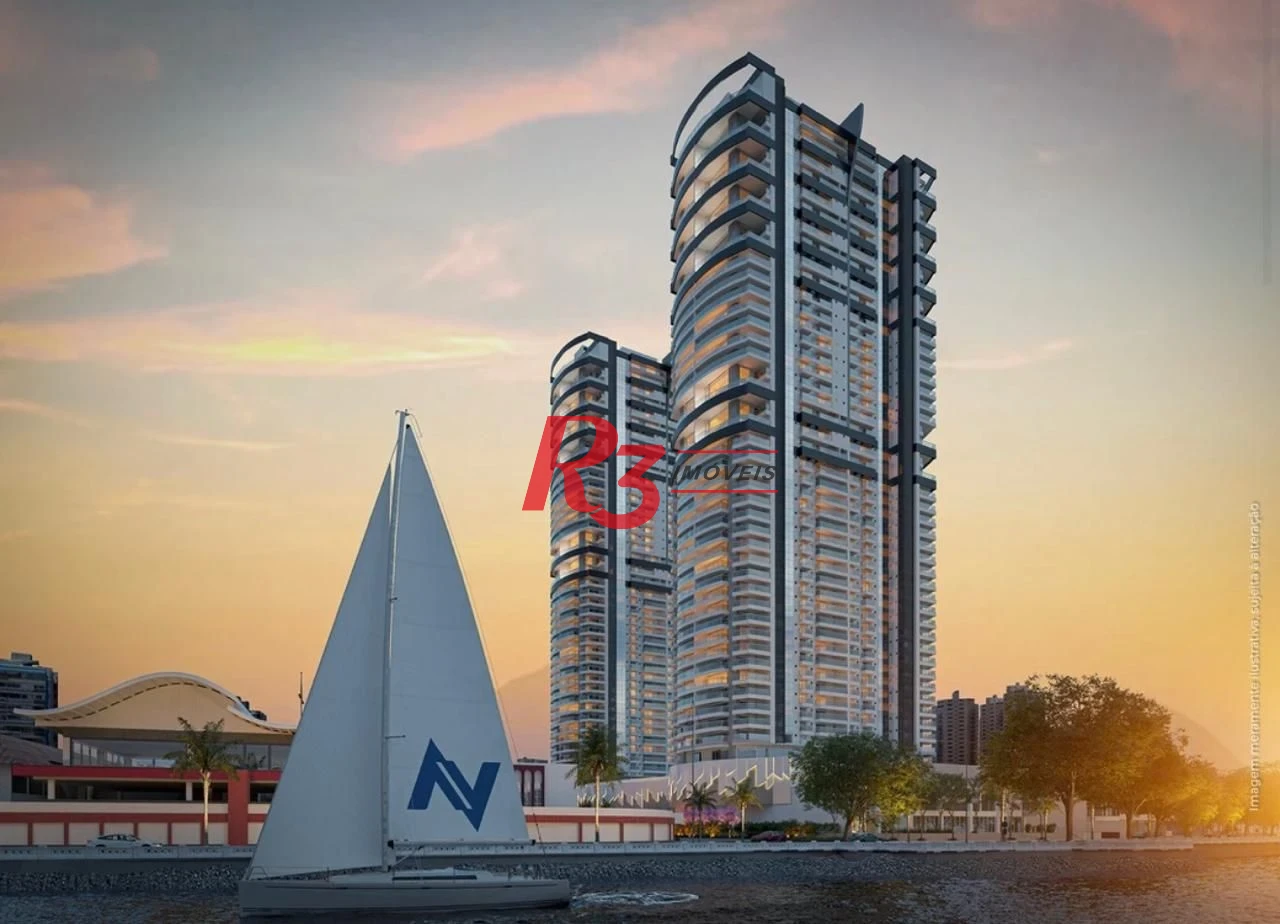 Apartamento com 3 dormitórios à venda, 218 m² por R$ 4.400.000,00 - Ponta da Praia - Santos/SP