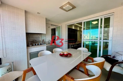 Apartamento Alto Padrão,  02 Suítes,  Varanda Gourmet - Santos/SP