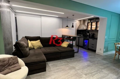 Apartamento com 3 dormitórios à venda, 111 m² por R$ 1.280.000,00 - Ponta da Praia - Santos/SP