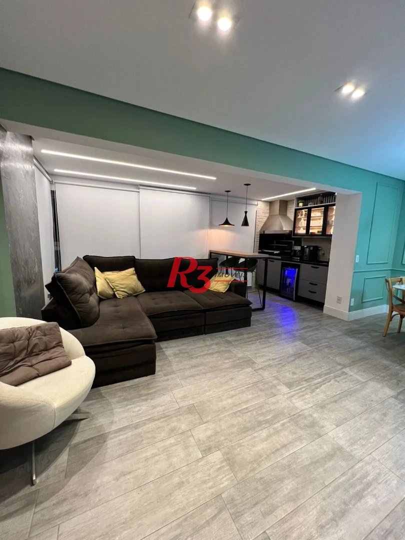 Apartamento com 3 dormitórios à venda, 111 m² por R$ 1.280.000,00 - Ponta da Praia - Santos/SP