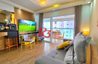 Apartamento com 1 dormitório à venda, 58 m² por R$ 690.000,00 - Ponta da Praia - Santos/SP