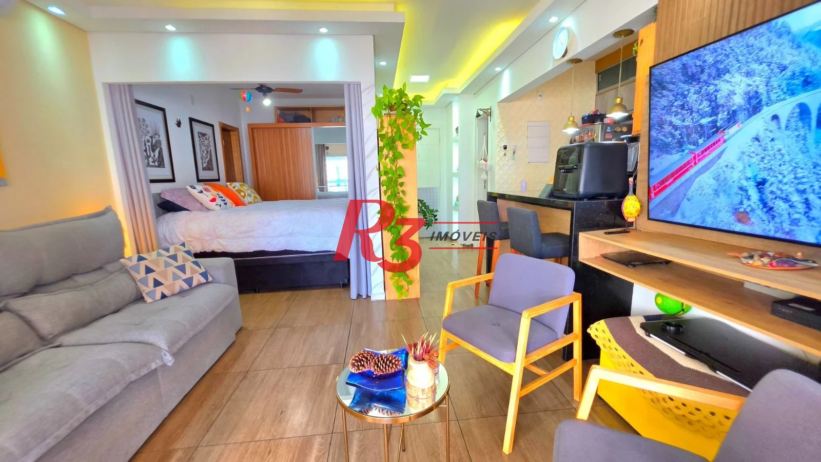 Apartamento com 1 dormitório à venda, 58 m² por R$ 690.000,00 - Ponta da Praia - Santos/SP