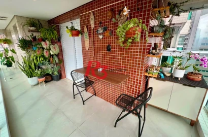 Apartamento com 2 dormitórios à venda, 69 m² por R$ 1.390.000,00 - Gonzaga - Santos/SP