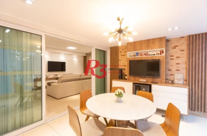 Apartamento com 3 dormitórios sendo 1 suíte à venda, 123 m² por R$ 1.630.000 - Ponta da Praia - Santos/SP