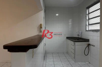 Apartamento com 1 dormitório para alugar, 65 m² por R$ 3.000,00/mês - Aparecida - Santos/SP