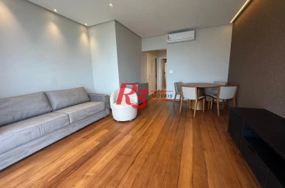 Apartamento com 3 dormitórios para alugar, 103 m² por R$ 12.000,00/mês - Gonzaga - Santos/SP