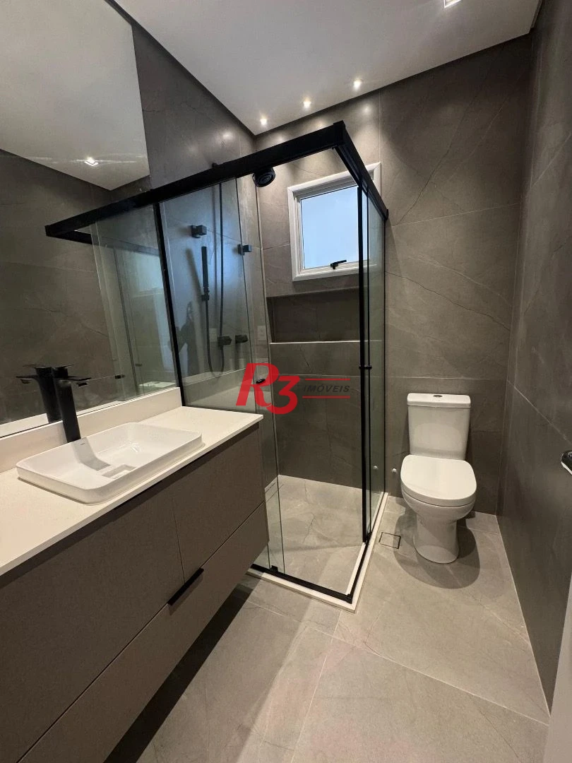 Apartamento com 3 dormitórios para alugar, 103 m² por R$ 12.000,00/mês - Gonzaga - Santos/SP