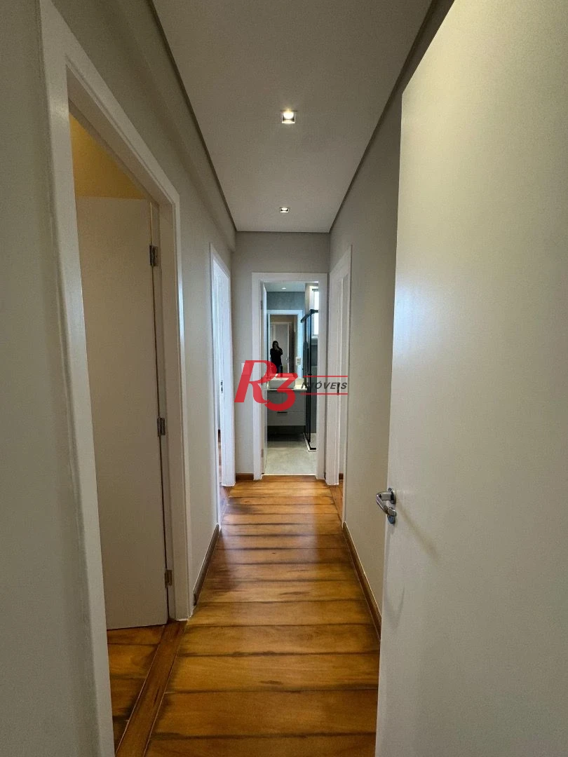 Apartamento com 3 dormitórios para alugar, 103 m² por R$ 12.000,00/mês - Gonzaga - Santos/SP