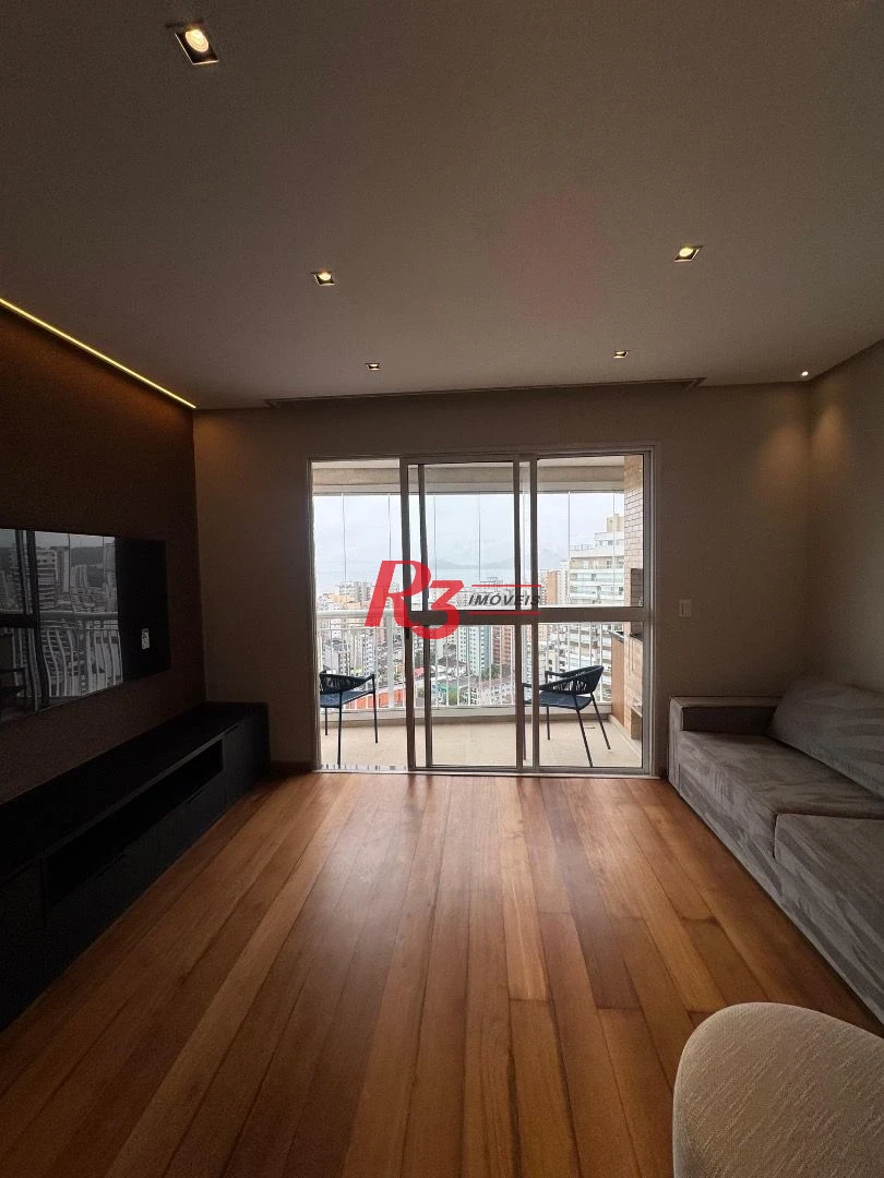 Apartamento com 3 dormitórios para alugar, 103 m² por R$ 12.000,00/mês - Gonzaga - Santos/SP