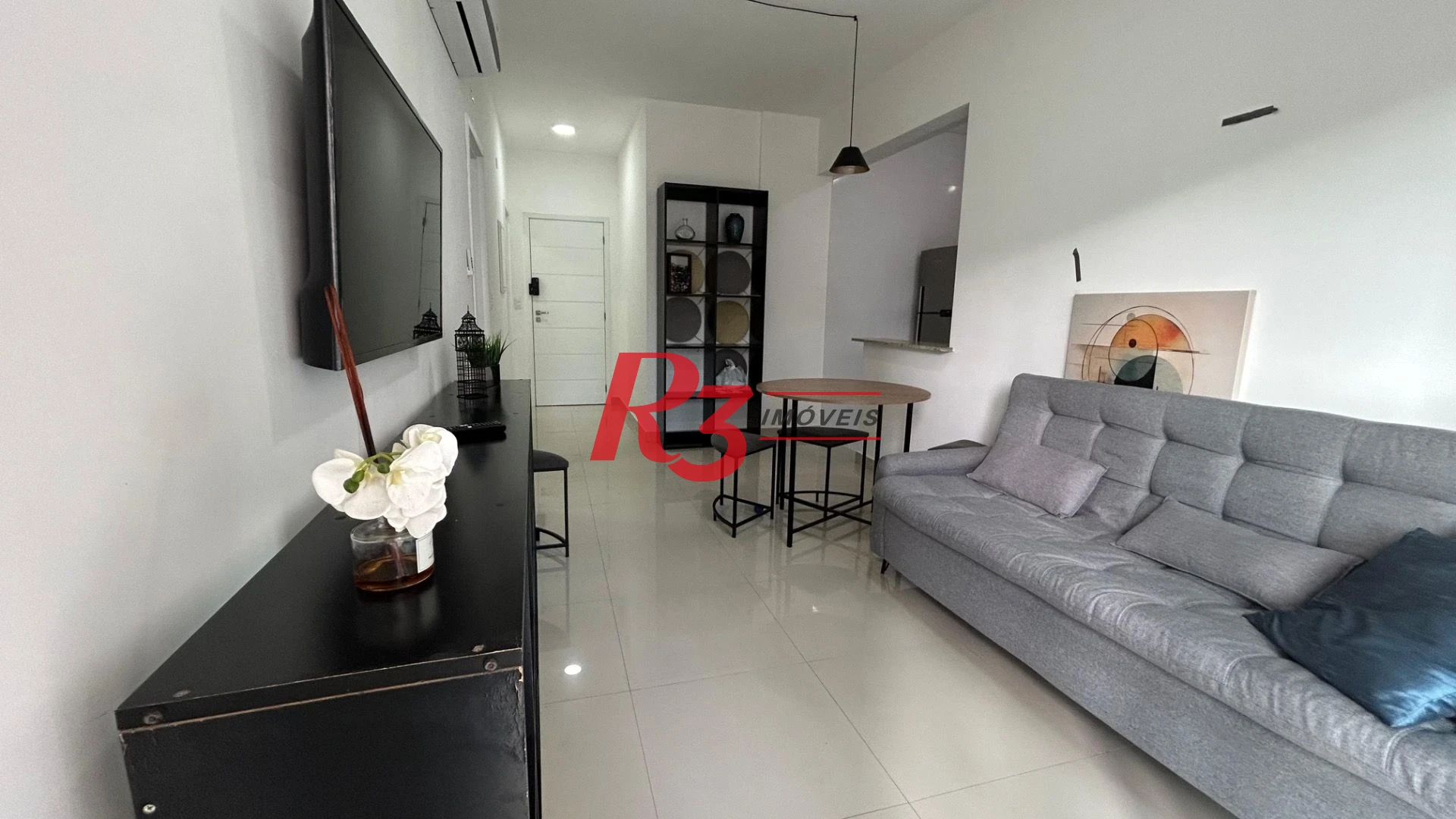 Apartamento com 1 dormitório para alugar, 54 m² por R$ 5.263,00/mês - José Menino - Santos/SP