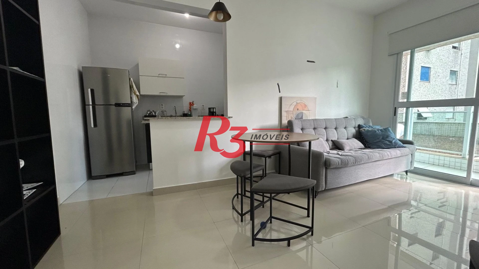 Apartamento com 1 dormitório para alugar, 54 m² por R$ 5.263,00/mês - José Menino - Santos/SP