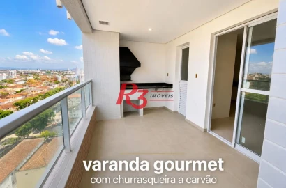 Apartamento com 2 dormitórios à venda, 72 m² por R$ 850.000,00 - Encruzilhada - Santos/SP