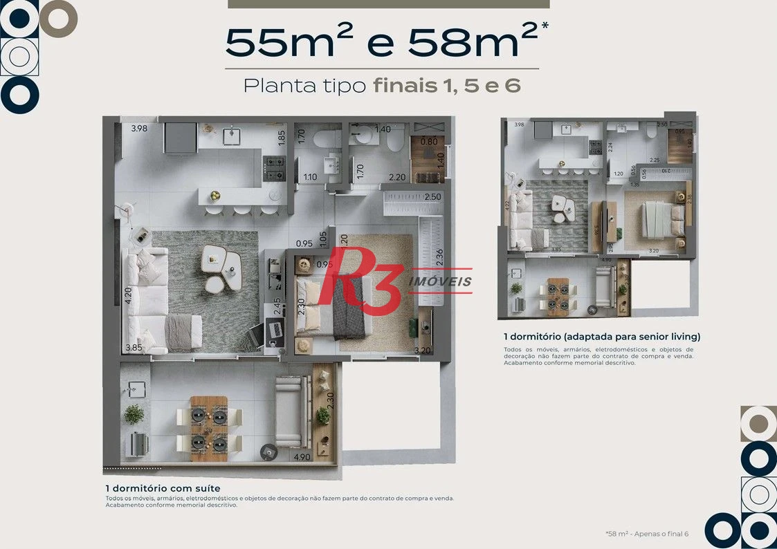 Apartamento com 1 suíte à venda, 58 m² por R$ 799.000 - Ponta da Praia - Santos/SP