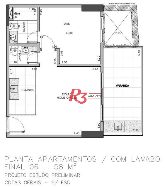 Apartamento com 1 suíte à venda, 58 m² por R$ 799.000 - Ponta da Praia - Santos/SP