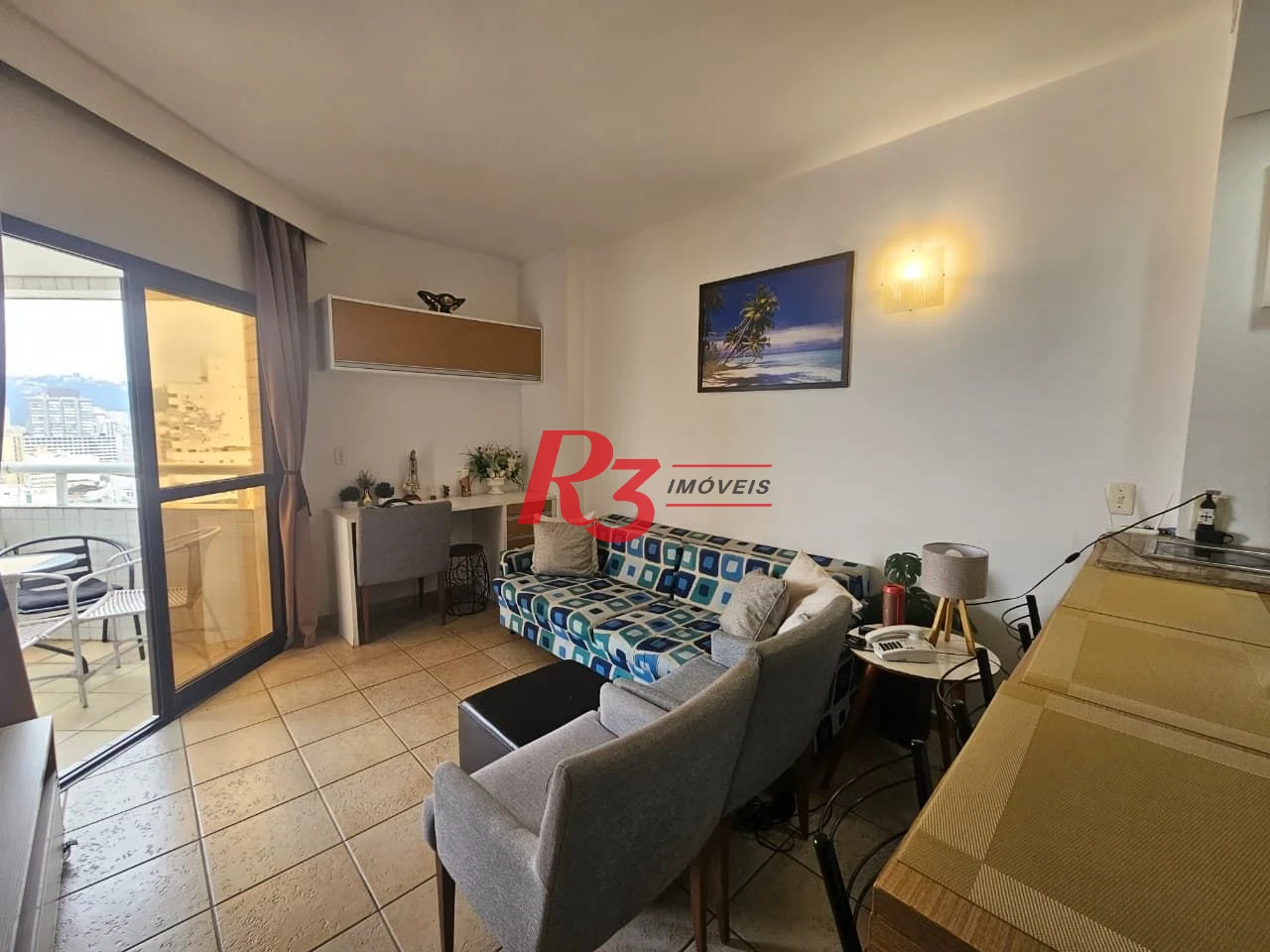 Flat com 1 dormitório à venda, 45 m² por R$ 530.000,00 - Boqueirão - Santos/SP