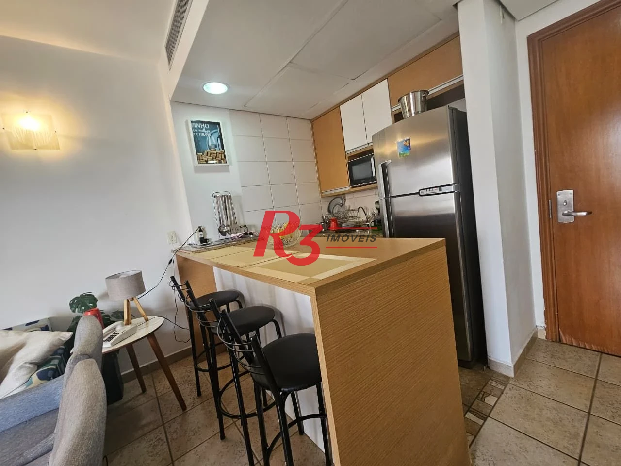 Flat com 1 dormitório à venda, 45 m² por R$ 530.000,00 - Boqueirão - Santos/SP