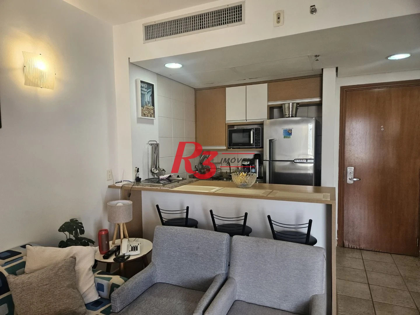 Flat com 1 dormitório à venda, 45 m² por R$ 530.000,00 - Boqueirão - Santos/SP