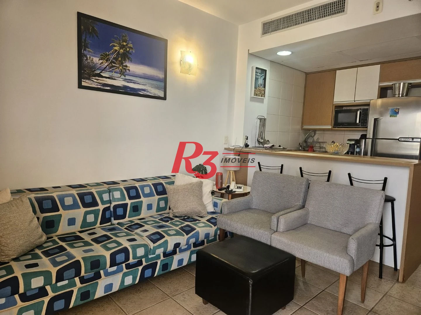 Flat com 1 dormitório à venda, 45 m² por R$ 530.000,00 - Boqueirão - Santos/SP