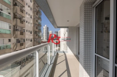 Apartamento para alugar, 78 m² por R$ 5.937,59/mês - Pompéia - Santos/SP