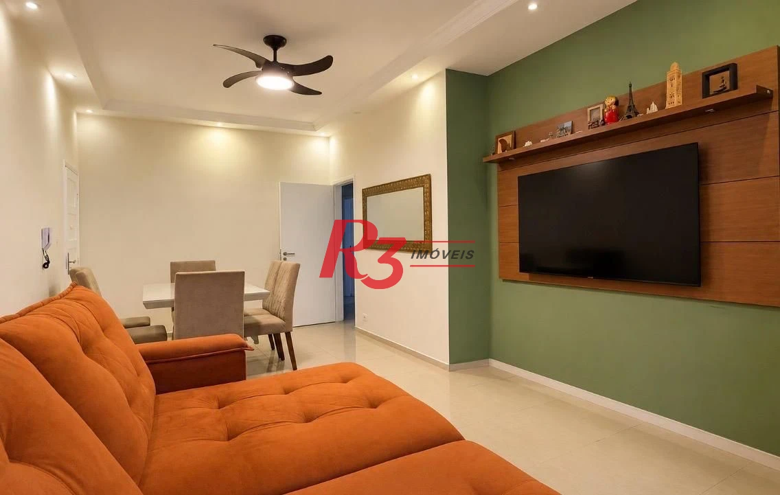 Apartamento com 3 dormitórios, 126 m² - venda por R$ 745.000,00 ou aluguel por R$ 6.000,00/mês - Gonzaga - Santos/SP