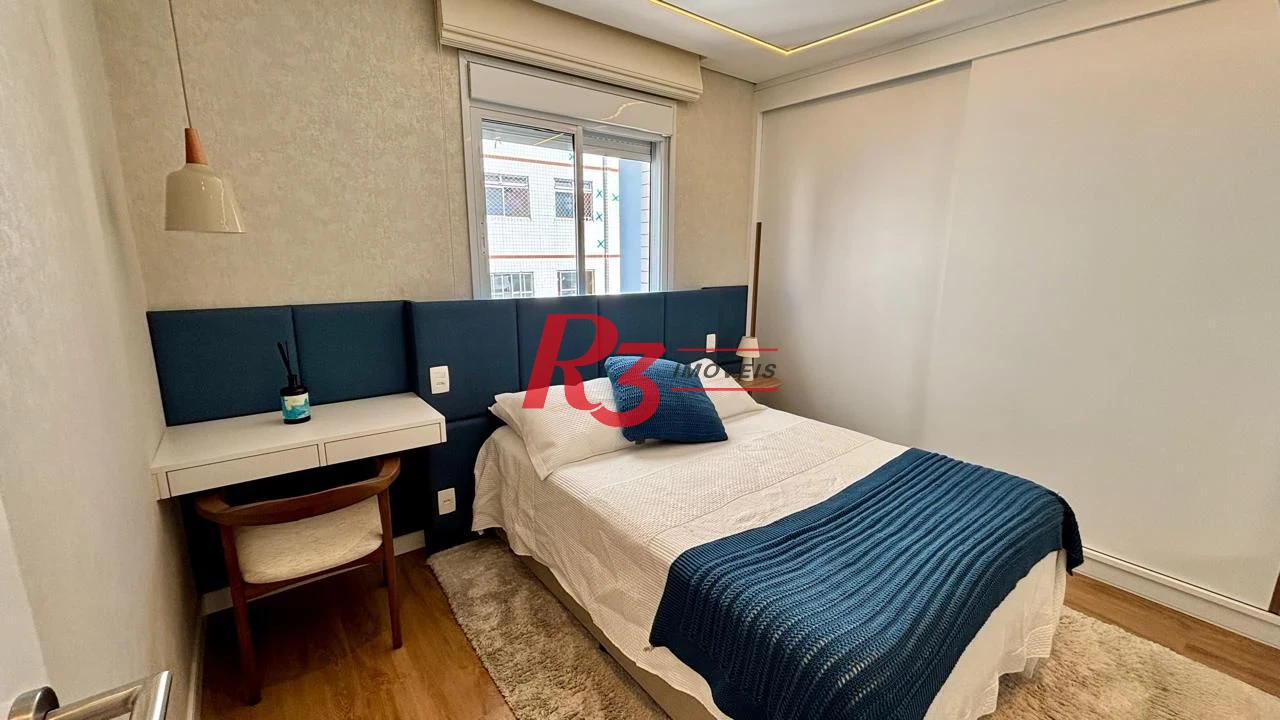 Apartamento mobiliado com 1 dormitório para alugar, 42 m² por R$ 5.000/mês - Boqueirão - Santos/SP