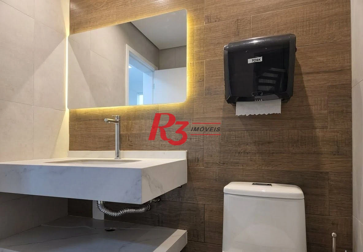 Sala para alugar, 43 m² por R$ 3.000,00/mês - Vila Matias - Santos/SP