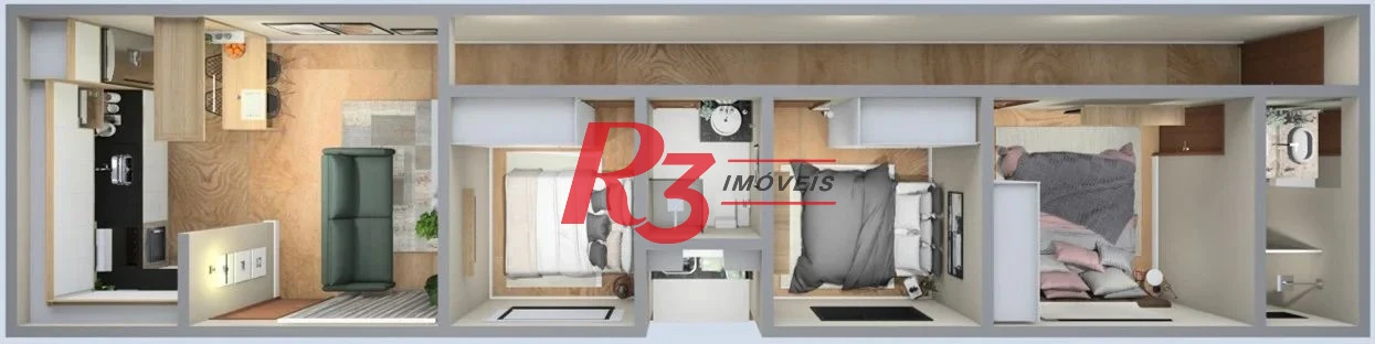 Casa com 3 dormitórios à venda, 145 m² por R$ 905.000,00 - Marapé - Santos/SP