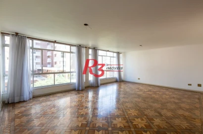 Apartamento com 3 dormitórios para alugar, 194 m² por R$ 7.900,00/mês - Embaré - Santos/SP