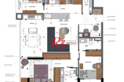 Apartamento com 2 dormitórios à venda, 89 m² por R$ 1.170.000,00 - Marapé - Santos/SP