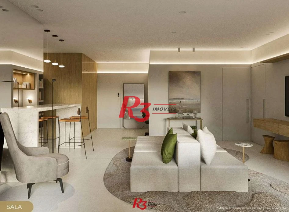 Apartamento com 2 dormitórios à venda, 89 m² por R$ 1.170.000,00 - Marapé - Santos/SP