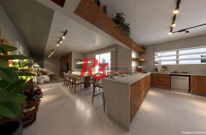 Apartamento com 3 dormitórios à venda, 146 m² por R$ 900.000,00 - Ponta da Praia - Santos/SP