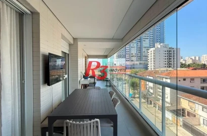Apartamento com 3 dormitórios à venda, 133 m² por R$ 1.950.000,00 - Aparecida - Santos/SP