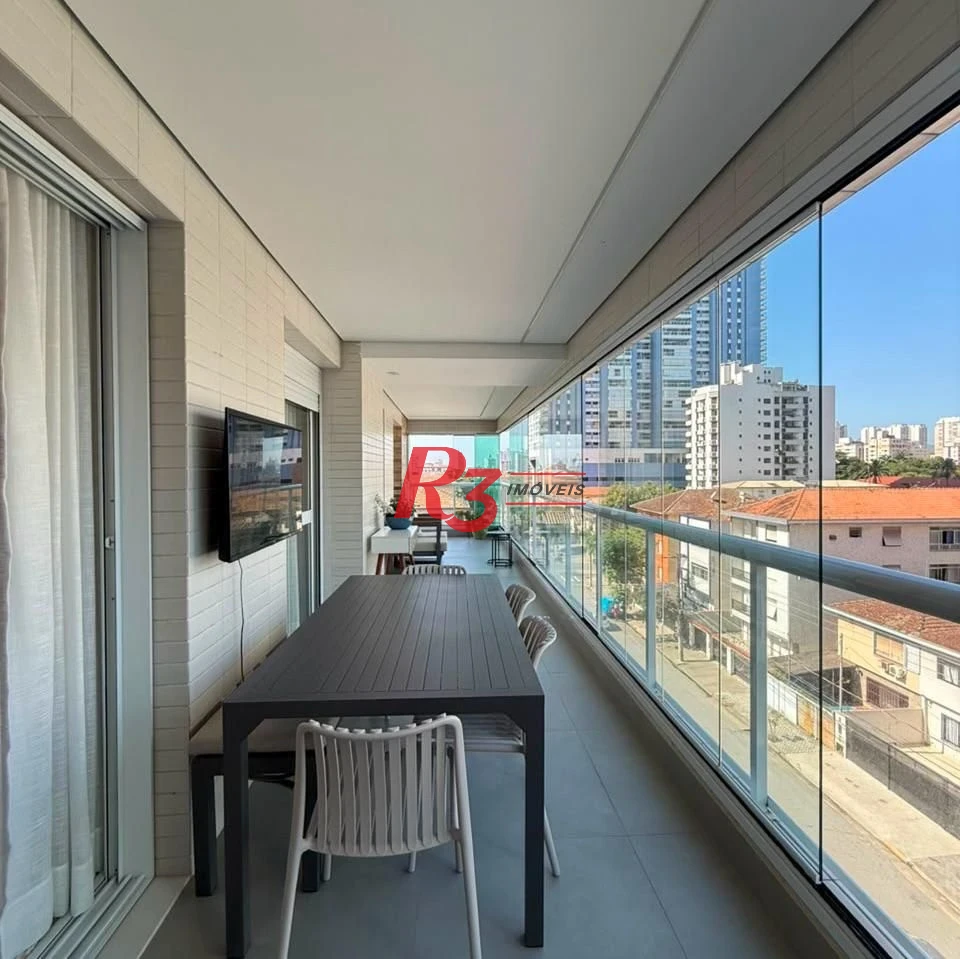 Apartamento com 3 dormitórios à venda, 133 m² por R$ 1.950.000,00 - Aparecida - Santos/SP