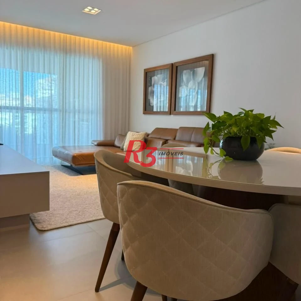 Apartamento com 3 dormitórios à venda, 133 m² por R$ 1.950.000,00 - Aparecida - Santos/SP
