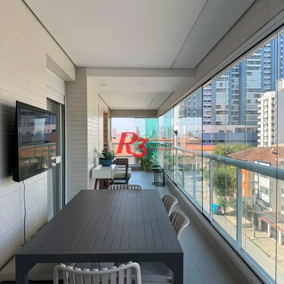 Apartamento com 3 dormitórios à venda, 133 m² por R$ 1.950.000,00 - Aparecida - Santos/SP
