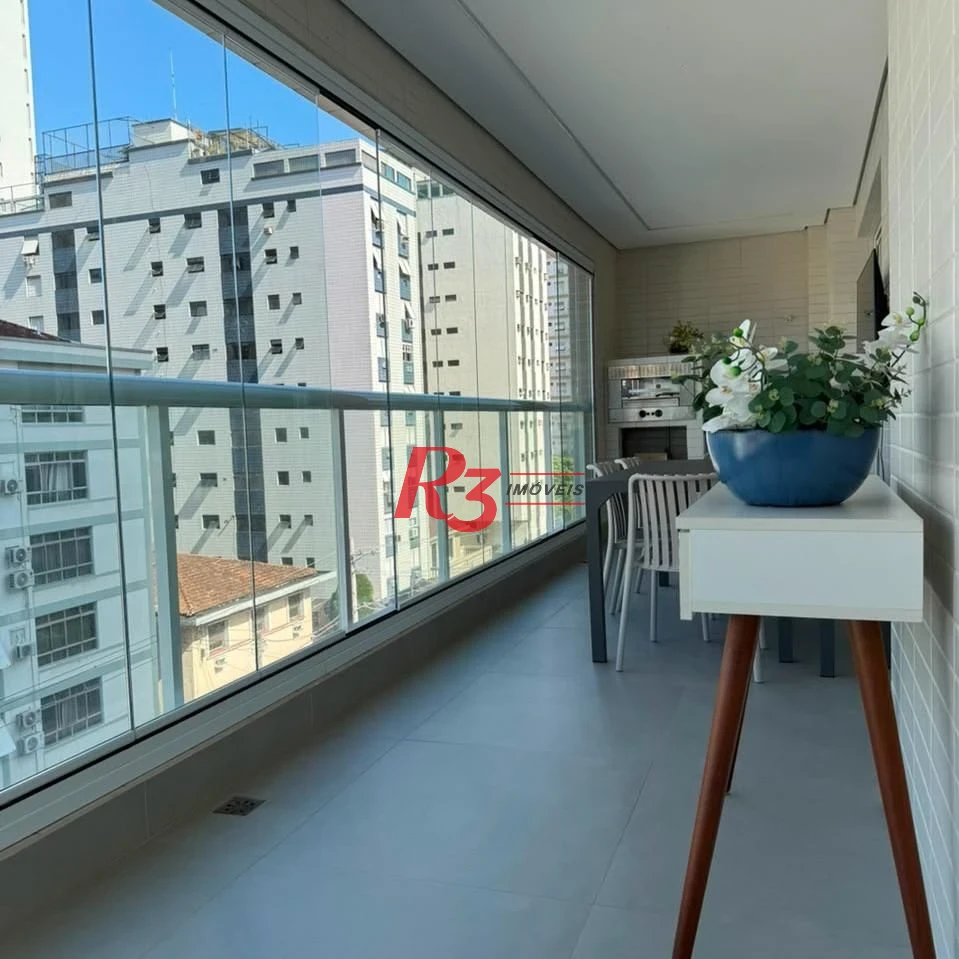 Apartamento com 3 dormitórios à venda, 133 m² por R$ 1.950.000,00 - Aparecida - Santos/SP