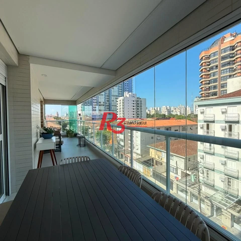 Apartamento com 3 dormitórios à venda, 133 m² por R$ 1.950.000,00 - Aparecida - Santos/SP