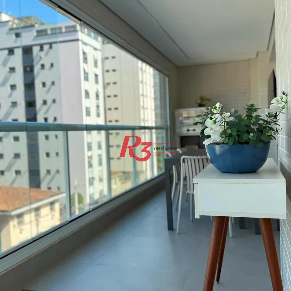Apartamento com 3 dormitórios à venda, 133 m² por R$ 1.950.000,00 - Aparecida - Santos/SP