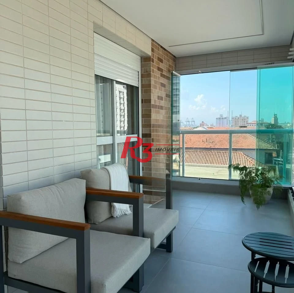 Apartamento com 3 dormitórios à venda, 133 m² por R$ 1.950.000,00 - Aparecida - Santos/SP