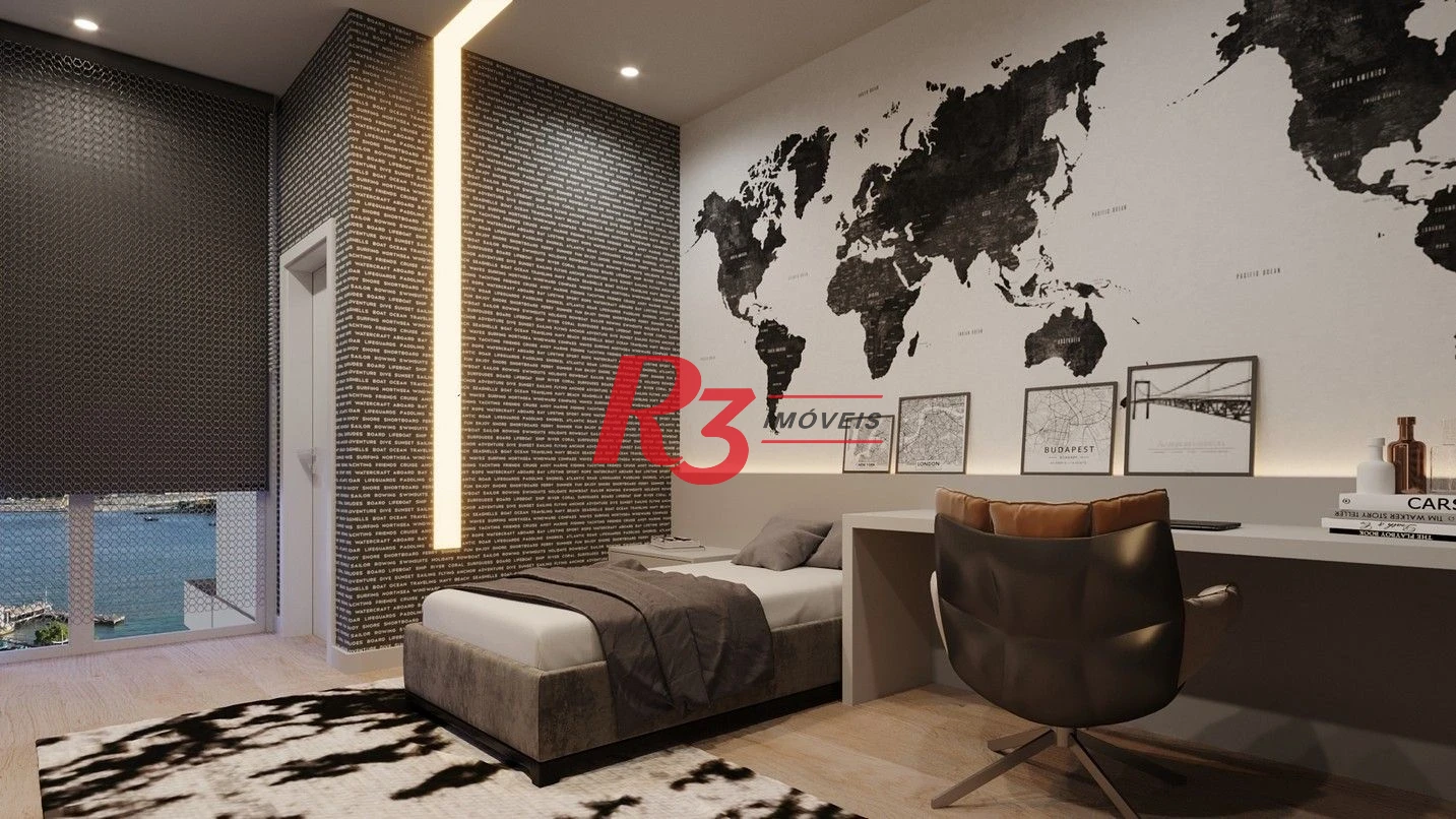 Apartamento com 3 dormitórios à venda, 227 m² por R$ 6.200.000,00 - Ponta da Praia - Santos/SP
