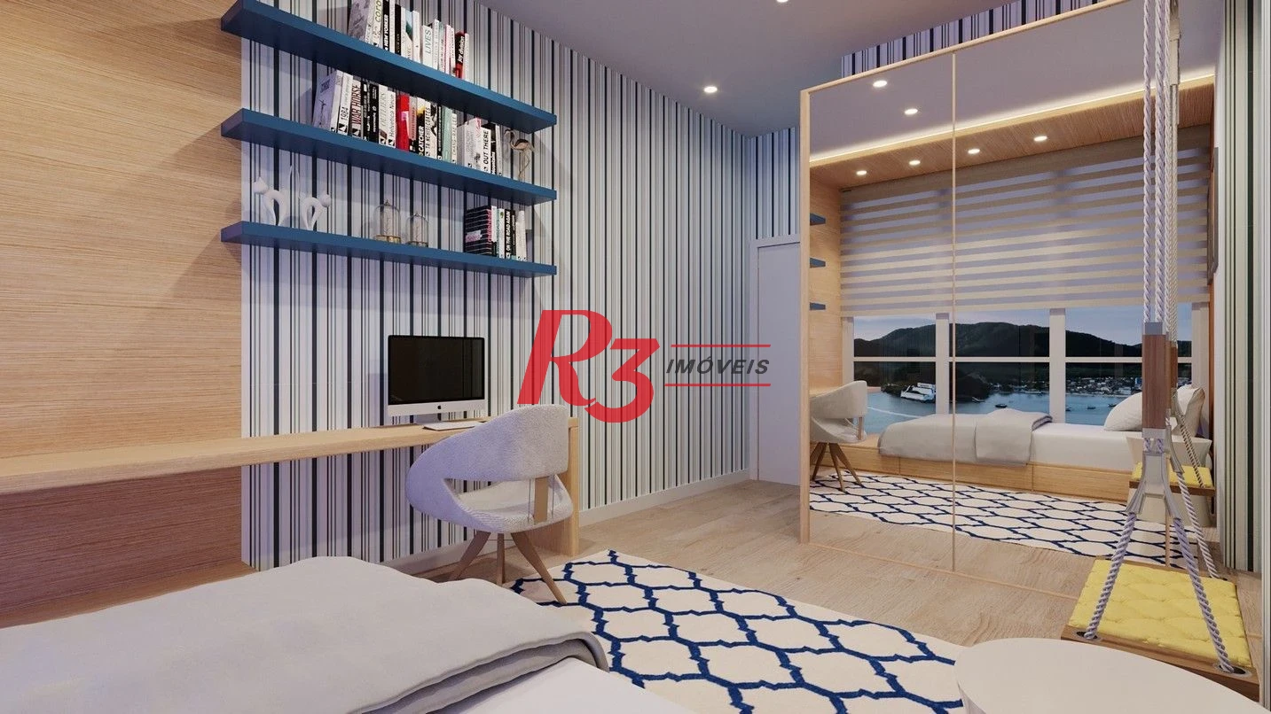 Apartamento com 3 dormitórios à venda, 227 m² por R$ 6.200.000,00 - Ponta da Praia - Santos/SP