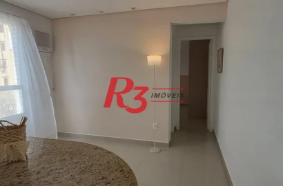 Apartamento com 1 dormitório para alugar, 36 m² por R$ 3.100,00/mês - Boqueirão - Santos/SP