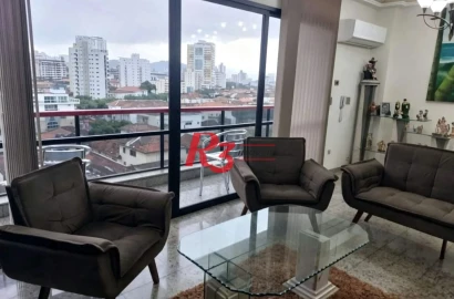 Apartamento com 3 dormitórios à venda, 140 m² por R$ 1.650.000,00 - Embaré - Santos/SP