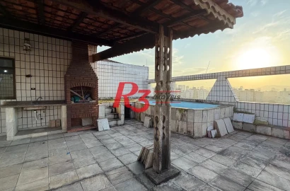 Cobertura com 3 dormitórios à venda, 112 m² por R$ 750.000,00 - Estuário - Santos/SP