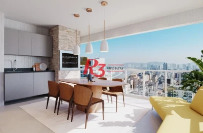 Apartamento com 3 dormitórios à venda, 158 m² por R$ 3.090.000,00 - Embaré - Santos/SP