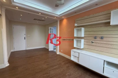 Apartamento com 2 dormitórios para alugar, 90 m² por R$ 4.500,00/mês - Campo Grande - Santos/SP