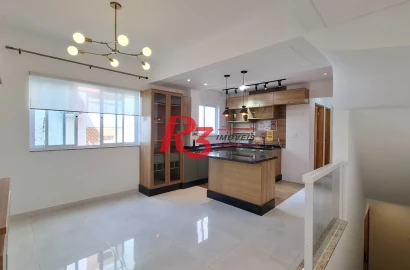 Village com 2 dormitórios para alugar, 88 m² por R$ 4.200,00/mês - Campo Grande - Santos/SP