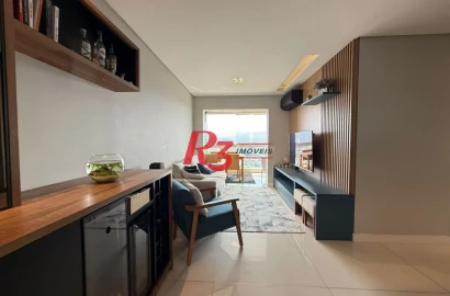 Apartamento com 2 dormitórios à venda, 66 m² por R$ 745.000,00 - Macuco - Santos/SP