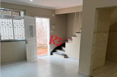 Casa com 2 dormitórios para alugar, 120 m² por R$ 3.100,00/mês - Estuário - Santos/SP